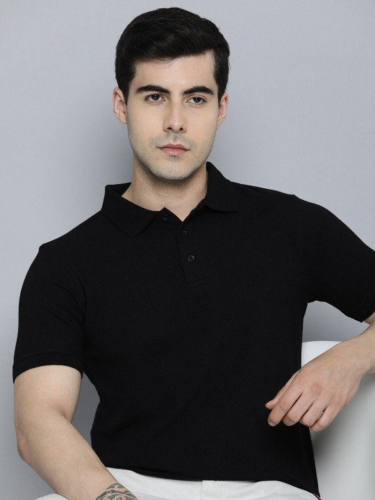 Black Polo T-shirt for Men